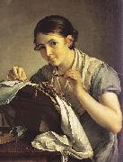 Vasily Tropinin The Lace Maker, oil painting picture wholesale